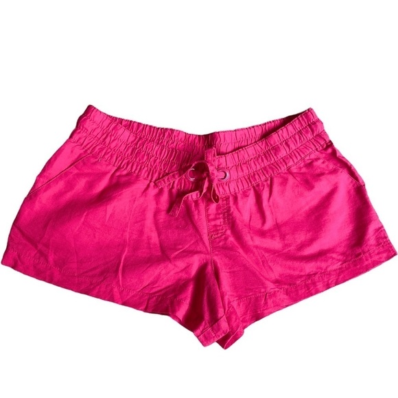 Mossimo Supply Co. Dark Pink Linen Shorts size large - Picture 1 of 4